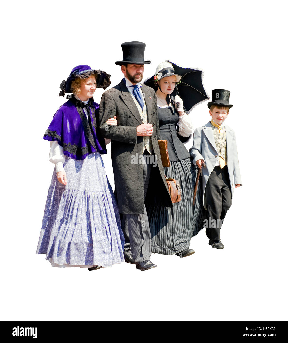 Zeichen in viktorianischen Kleid bei Dickens Fesival Rochester Kent Stockfoto