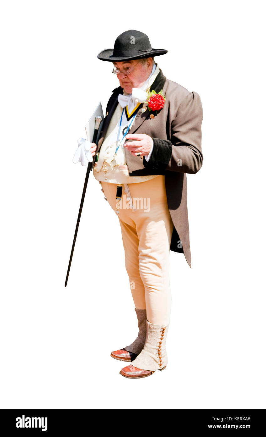 Überzeugende Herr pickwick Charakter schneiden Sie an der Rochester Dickens Festival Stockfoto