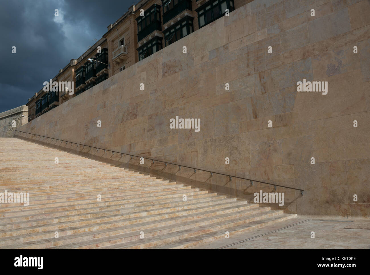 Renzo Piano Schritte Valletta Malta Stockfoto