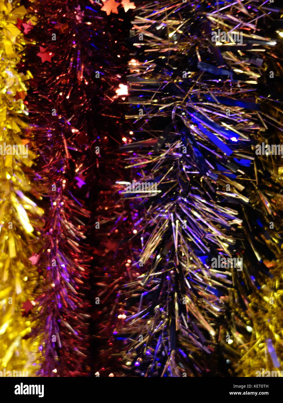 Weihnachten lametta Abstract Stockfoto