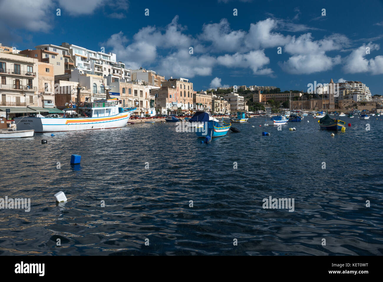 Marsaskala Hafen Stockfoto