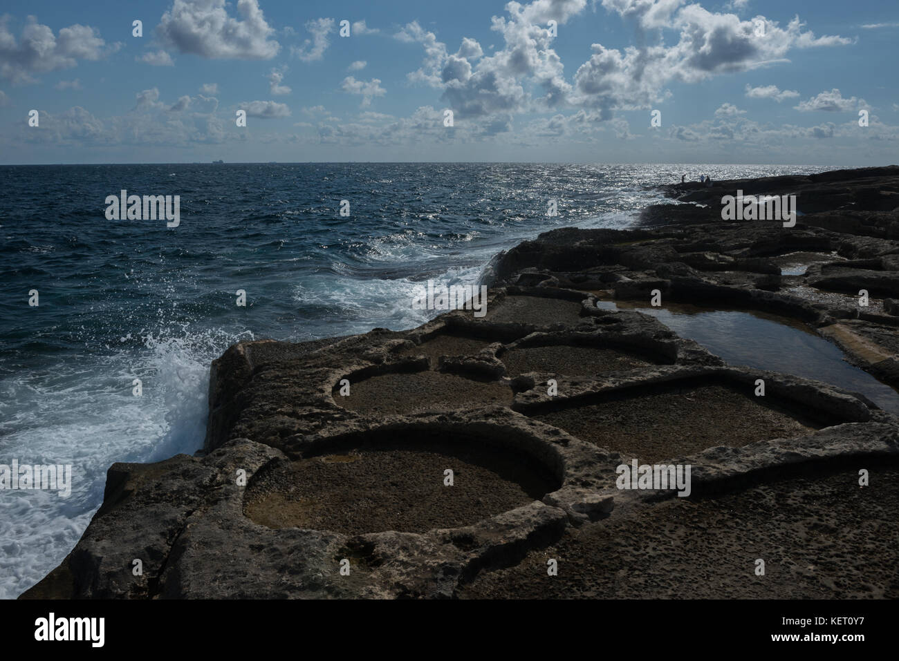 Salinen Marsaskala Stockfoto