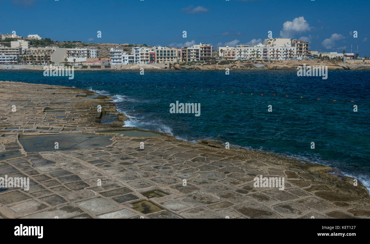 Salinen marsaskala Malta Stockfoto