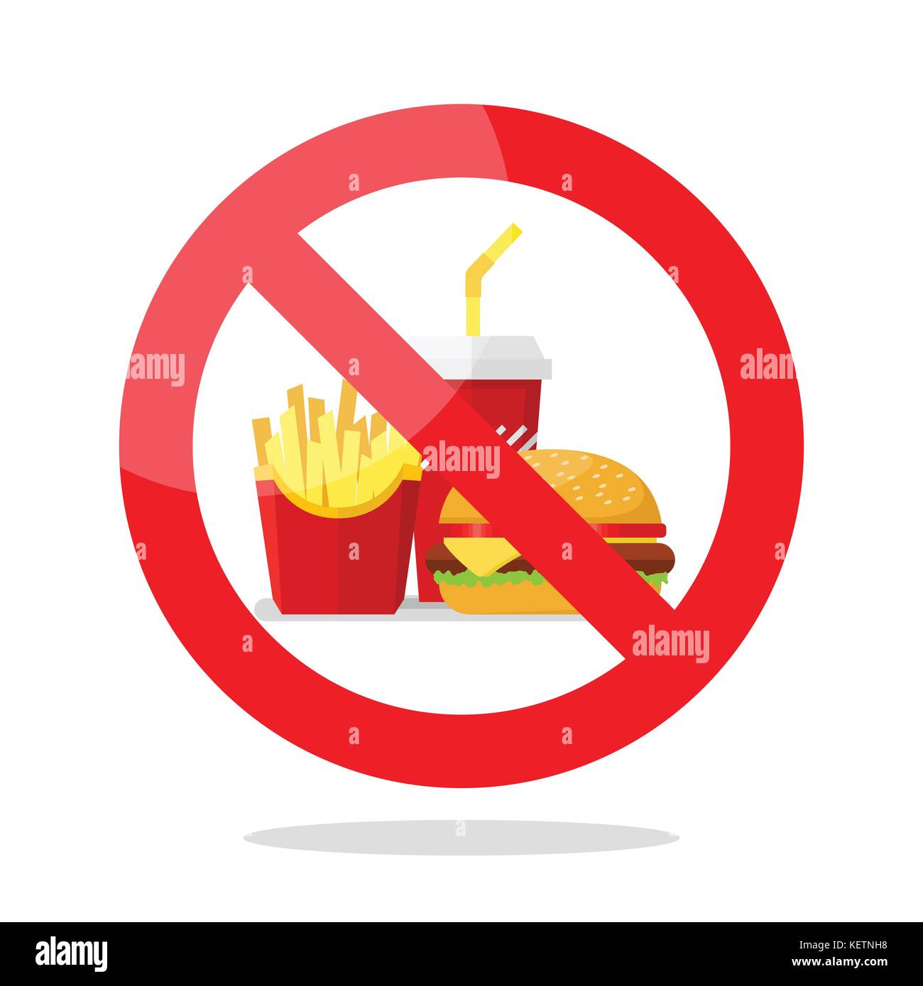Kein Essen Symbol. Vector Illustration Stock Vektor