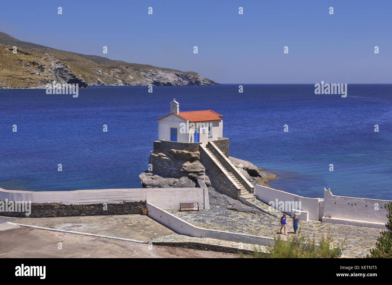 Panagia Thalassini in Andros, Kykladen, Griechenland Stockfoto