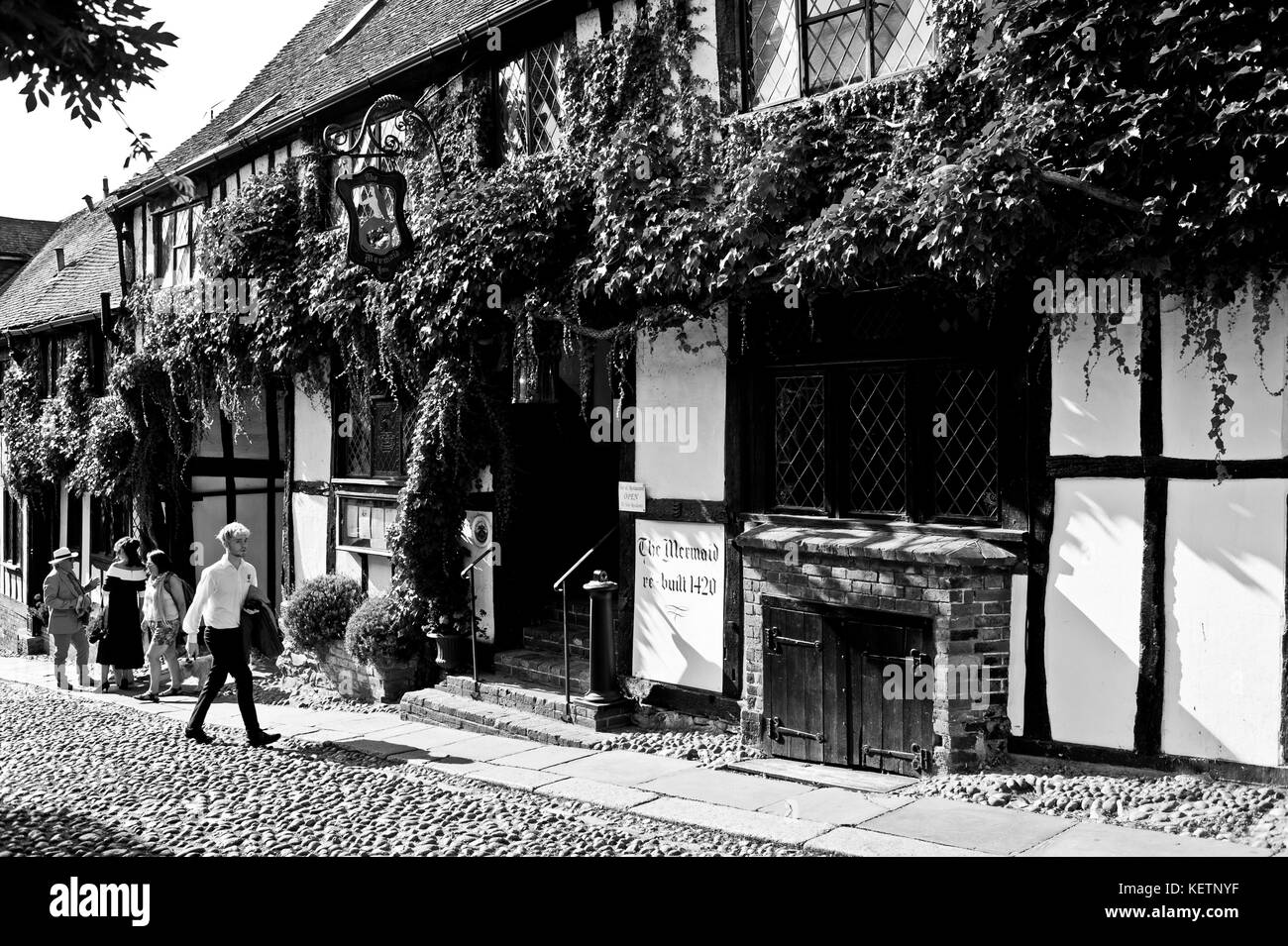 Das Mermaid Inn, Mermaid Street, Rye, East Sussex Stockfoto