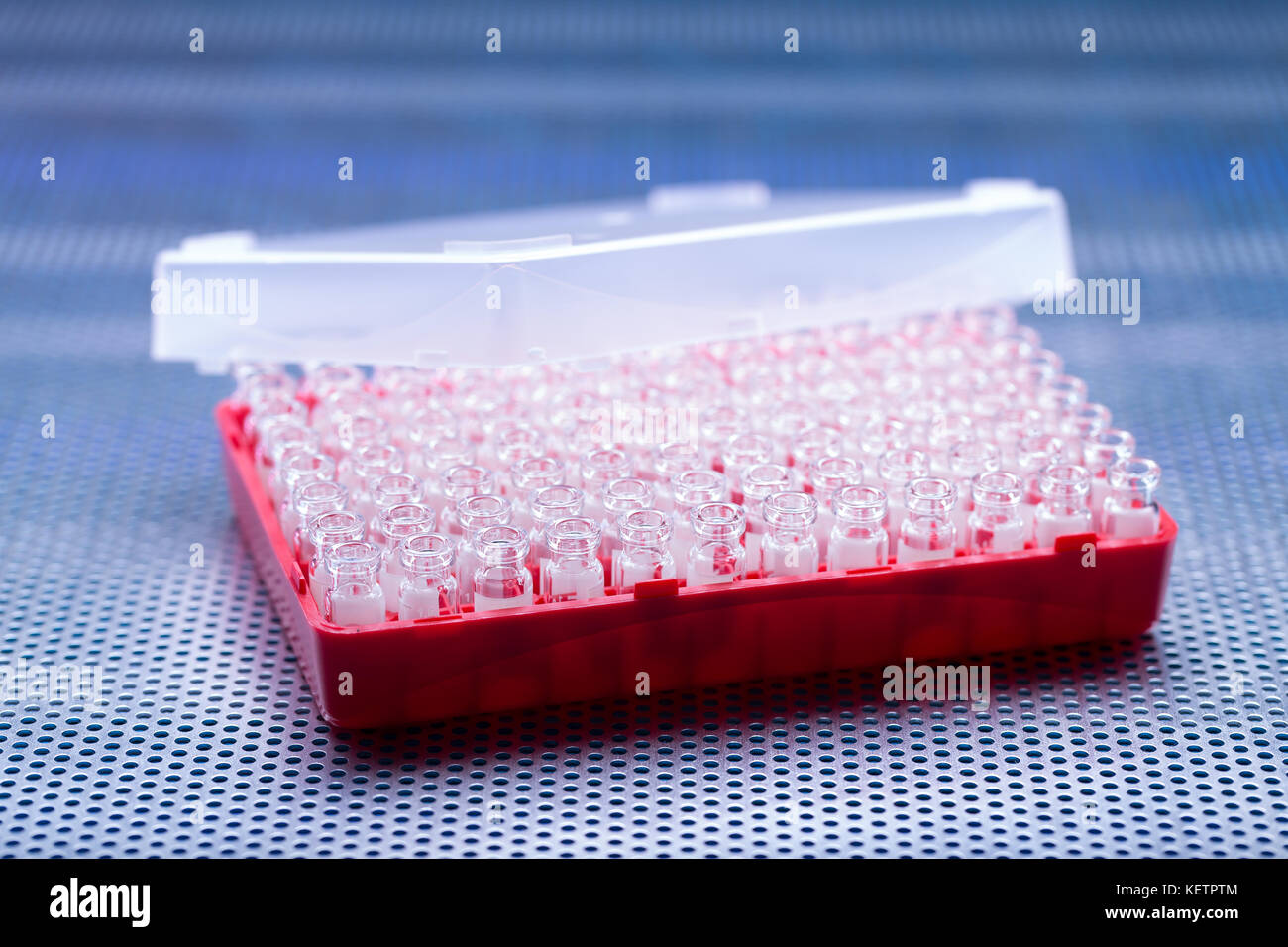 Durchstechflasche für biologische Probe Stockfoto