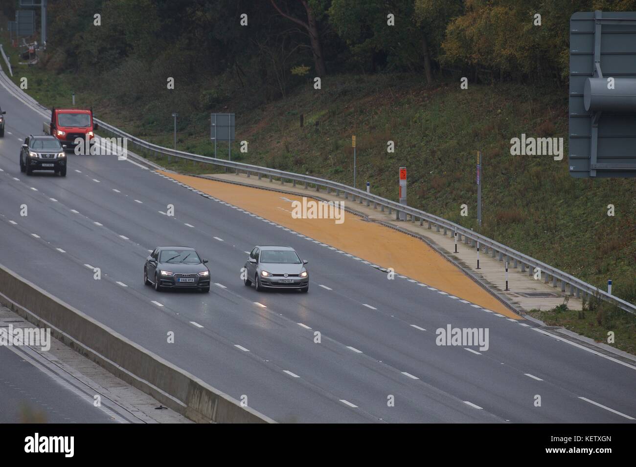 Autobahn Not Zuflucht Bereich Stockfoto