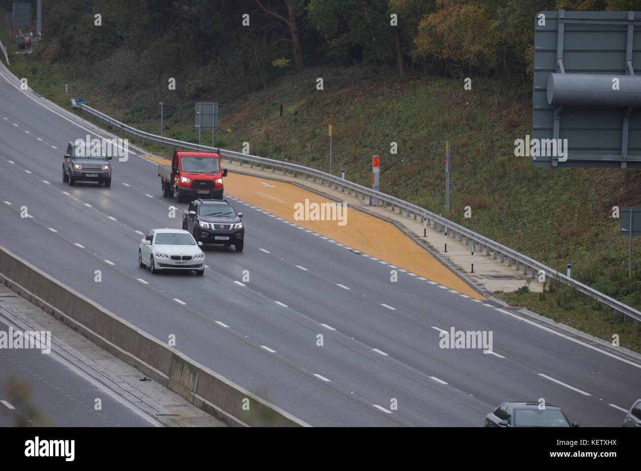 Autobahn Not Zuflucht Bereich Stockfoto