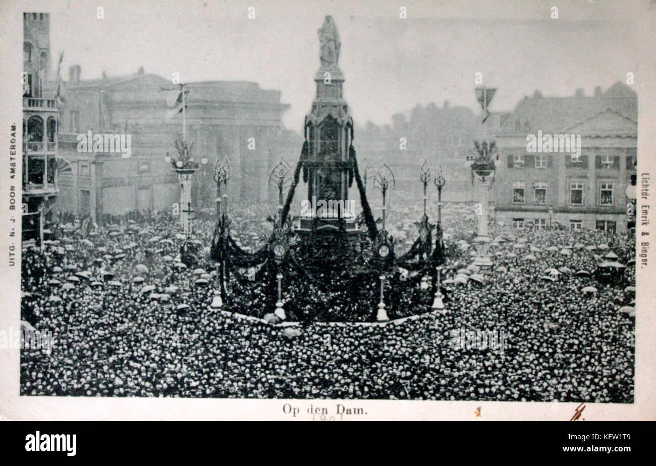 Dam, bezoek van Franse Präsident Fallieres Stockfoto