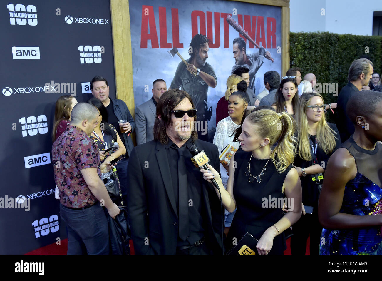 Norman reedus sorgt der AMC "The Walking Dead" Jahreszeit 8 Premiere und die 100. episode Feier an der griechischen Theater am 22. Oktober 2017 in Los Angeles, Kalifornien. | Verwendung weltweit Stockfoto