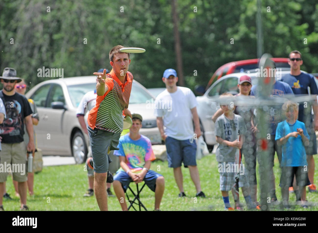 Richard "Ricky" wysocki (Geb. 5.Juni 1993 in Brunswick, Ohio) ist ein US-amerikanischer Professional Disc Golfspieler. wysocki ist ein 2-Zeit pdga-Weltmeister Stockfoto