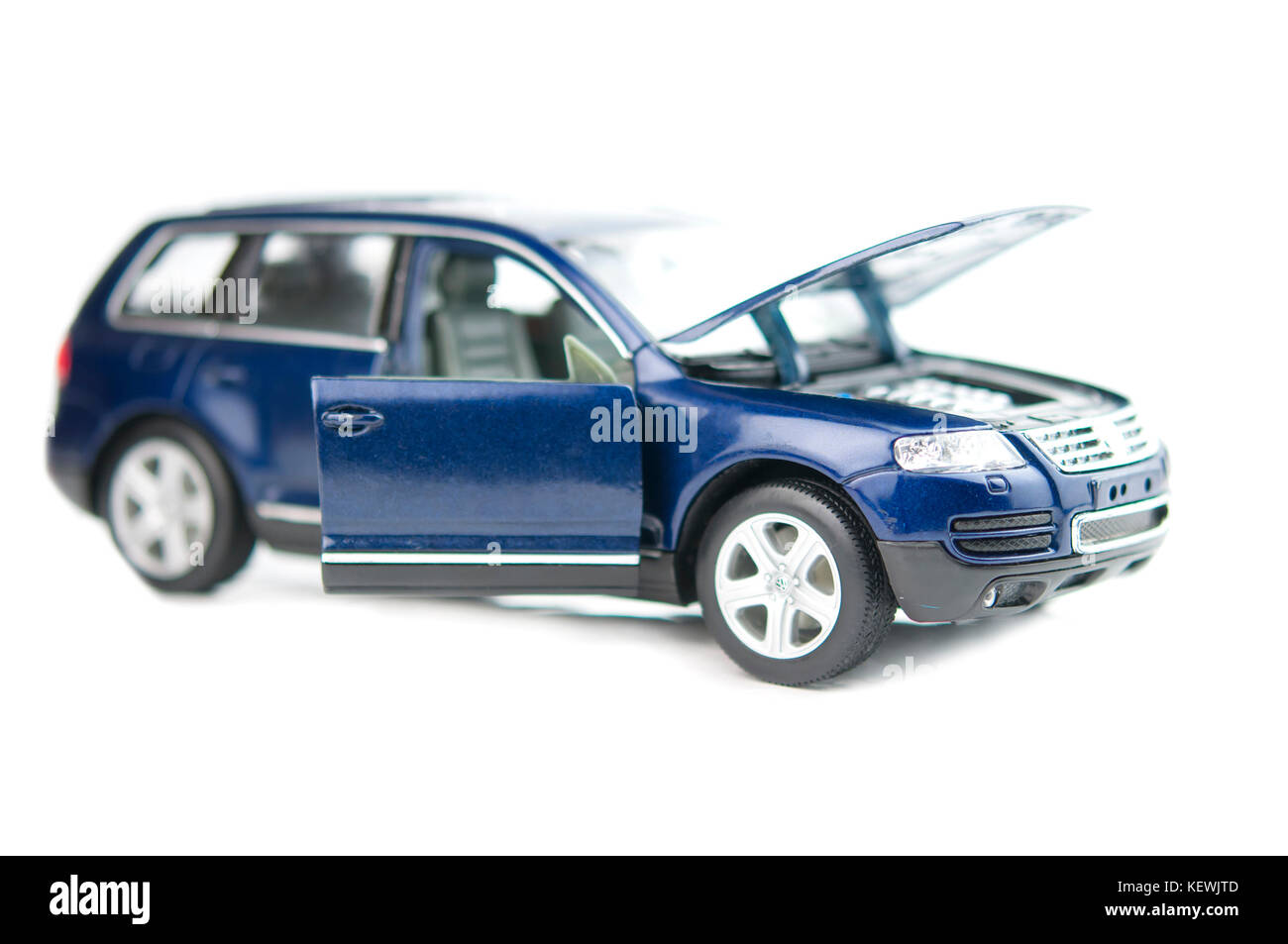 Spielzeugauto isoliert auf weißem Hintergrund Stockfoto