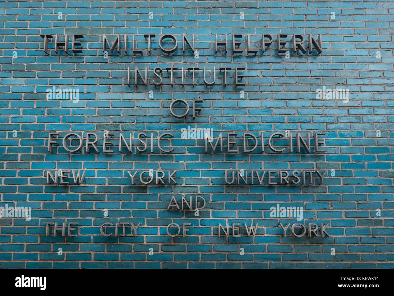Milton Helpern Institut für Forensische Medizin NYU NYC Stockfoto