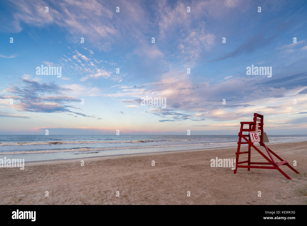 Ruhige und entspannte Amerikanischen Strand Meereslandschaft, Amelia Island, Florida Stockfoto