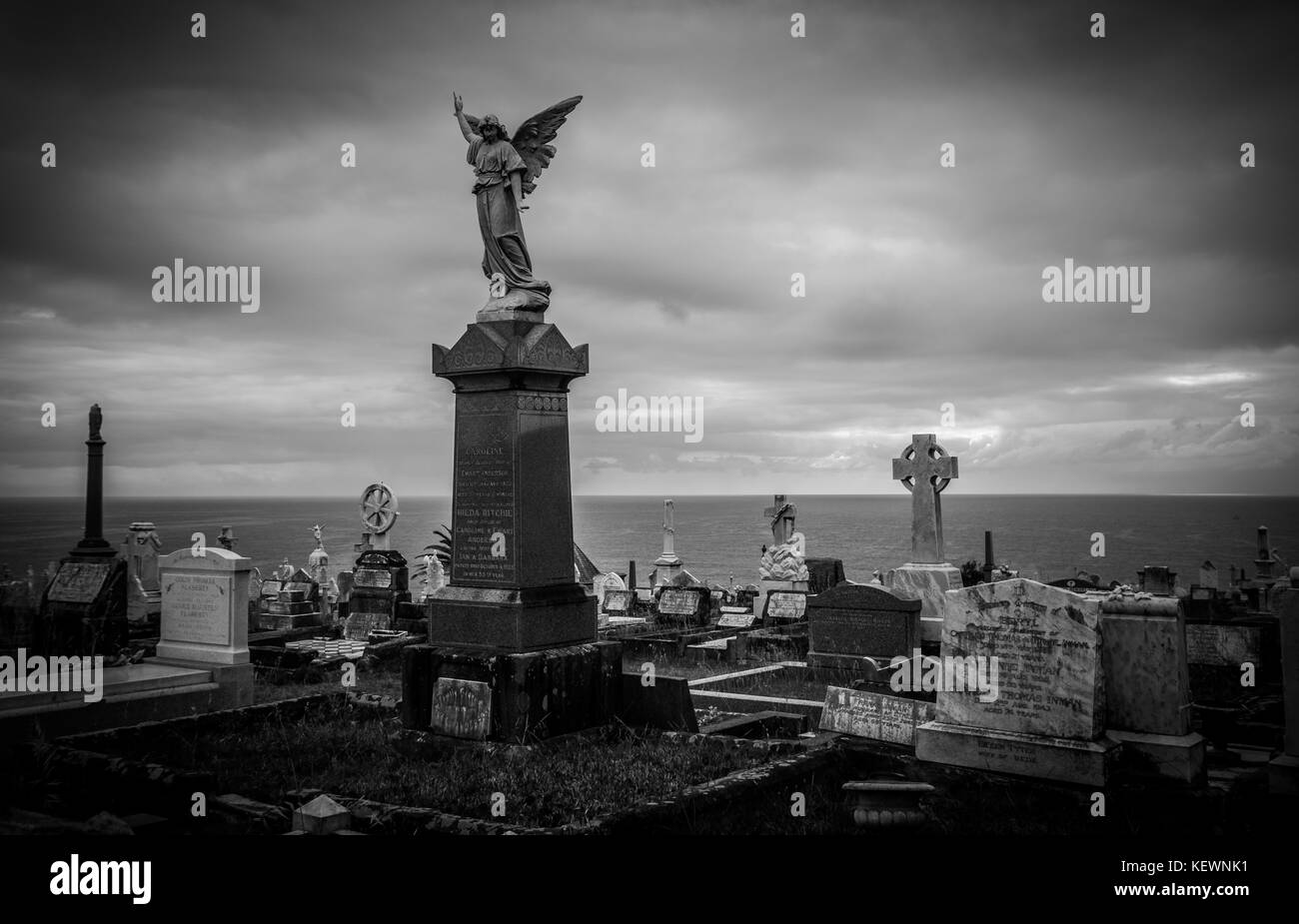 Waverley Friedhof in Sydney, monumentale oceanside Friedhof, 1877 gegründet, in dem sich die Gräber vieler prominenter Australier Stockfoto