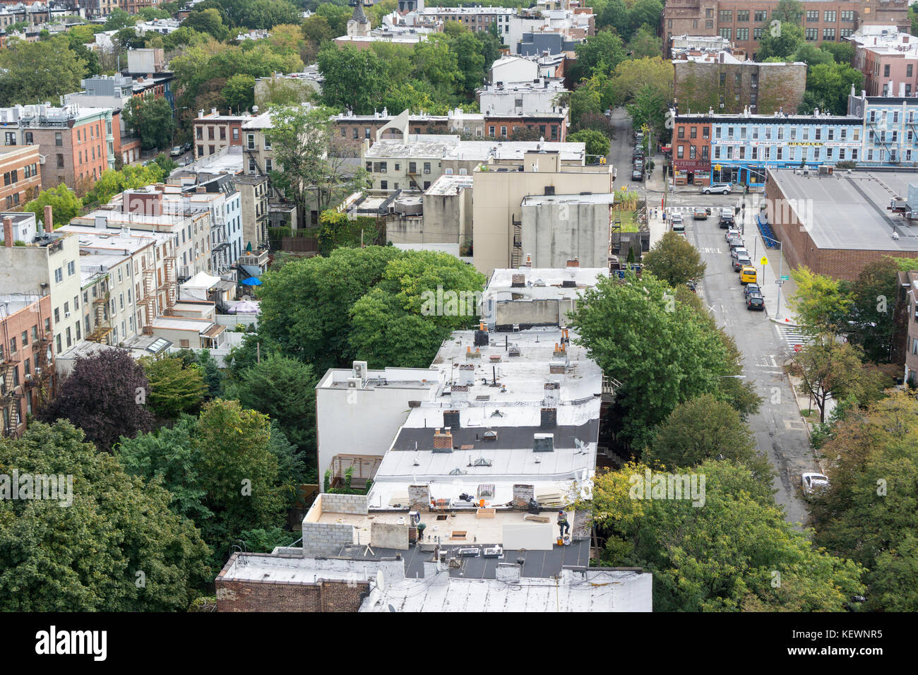 Der Stadtteil Park Slope in Brooklyn in New York am Samstag, 14. Oktober 2017. (© Richard b. Levine) Stockfoto