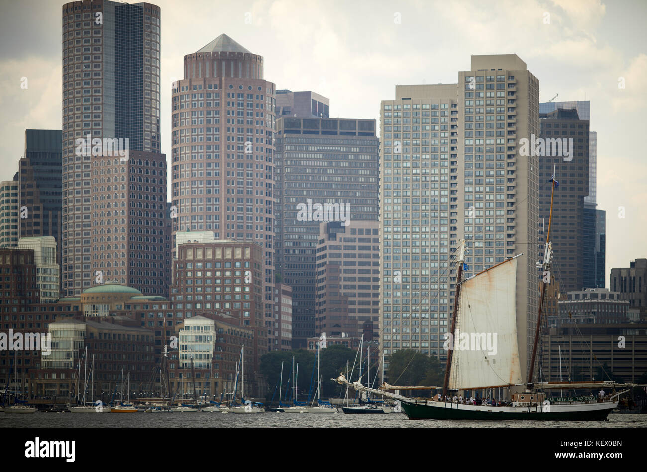 Boston Massachusetts New England Nordamerika USA, Bay Area Hafen Charles Wittholz, Liberty 434 replica Segelschiff Segelschiff inspir Stockfoto