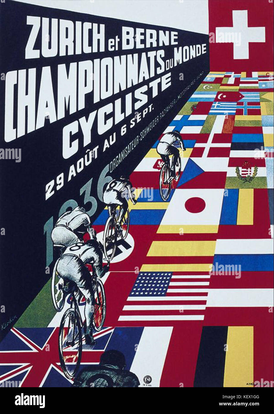 Championnats du Monde de Cyclisme 1936 Stockfoto