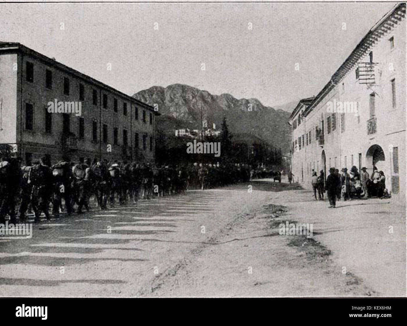 Dt. Truppen in Vittorio Stockfoto
