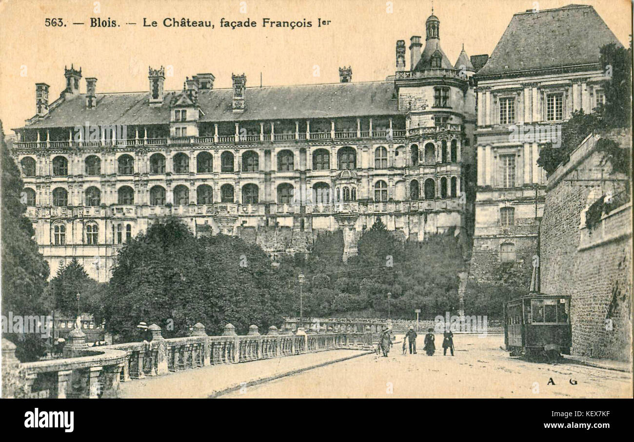 AG 563 BLOIS Le Chateau, Fassade Francois 1er Stockfoto
