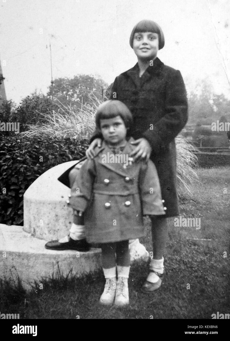 Doppel Porträt, Mädchen Fortepan 2481 Stockfoto