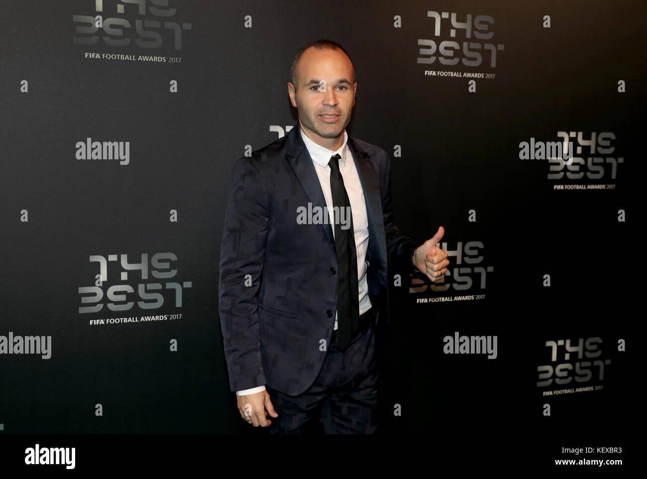 Andres Iniesta bei den besten FIFA Football Awards 2017 im Palladium Theatre, London. Stockfoto