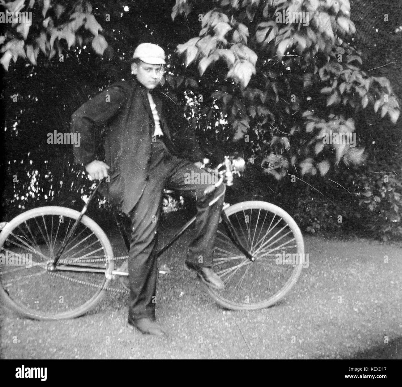 Fahrrad-, Karbid lampe Fortepan 3074 Stockfoto