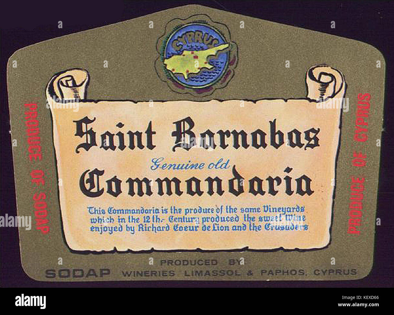 Commandaria St. Barnabas Stockfoto