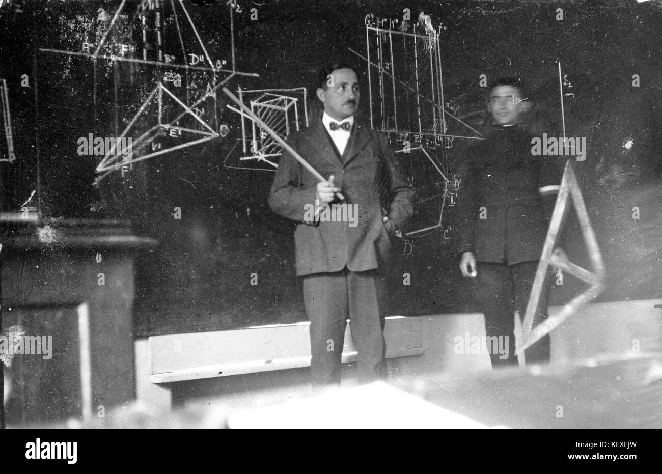 Bildung, Schule, Klassenzimmer, Lehrer, Tafel Fortepan 3612 Stockfoto