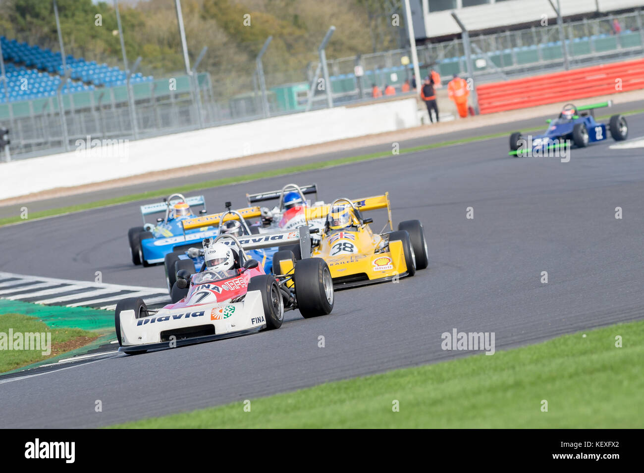Richard trott in Runde Eins Der hscc klassische Formel 3-Rennen 1, von Silverstone. Obwohl sich die Reihenfolge in der ersten Runde, trott würde Stockfoto