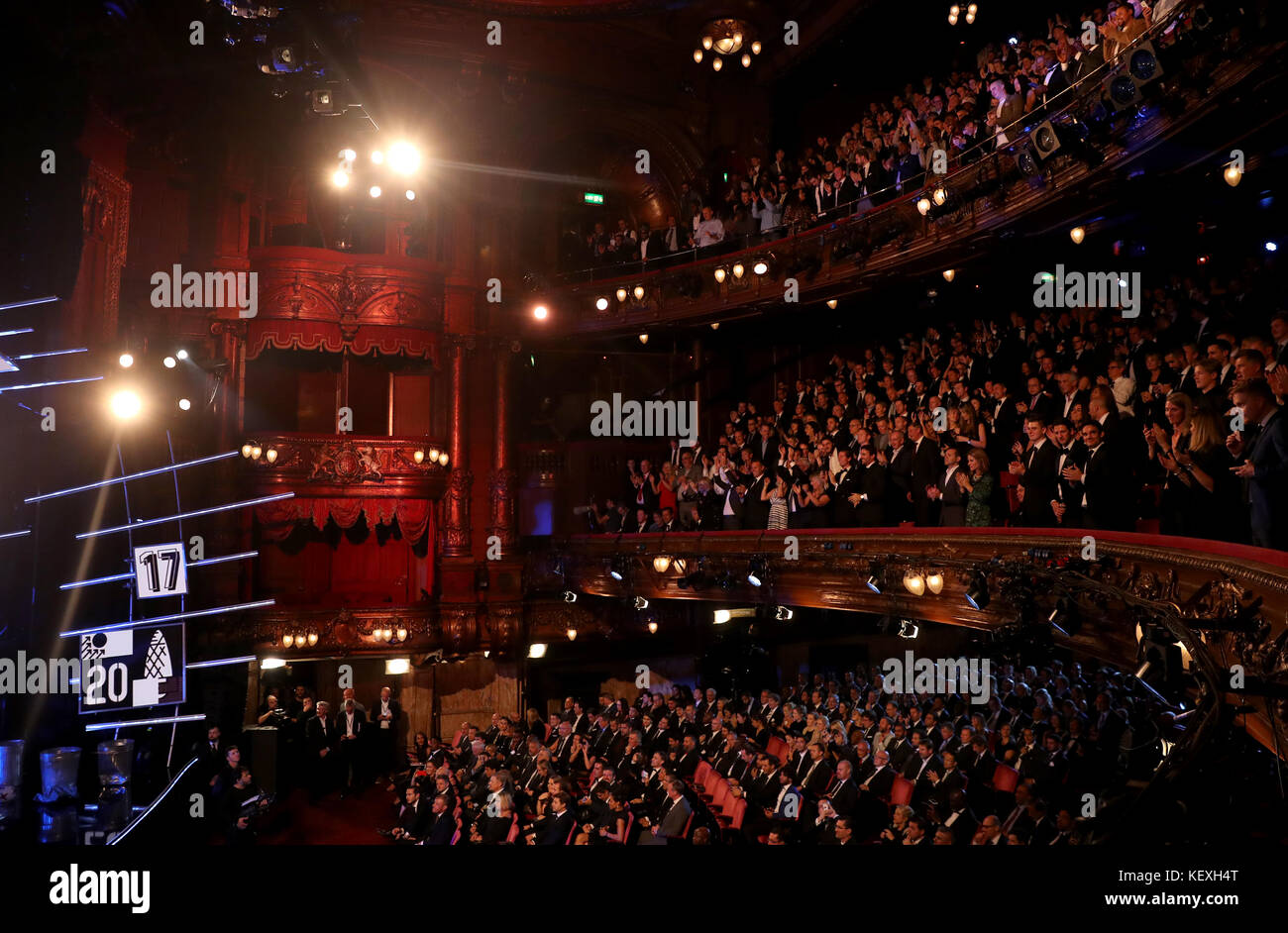 Gesamtansicht des Publikums während der Best FIFA Football Awards 2017 im Palladium Theatre, London. Stockfoto