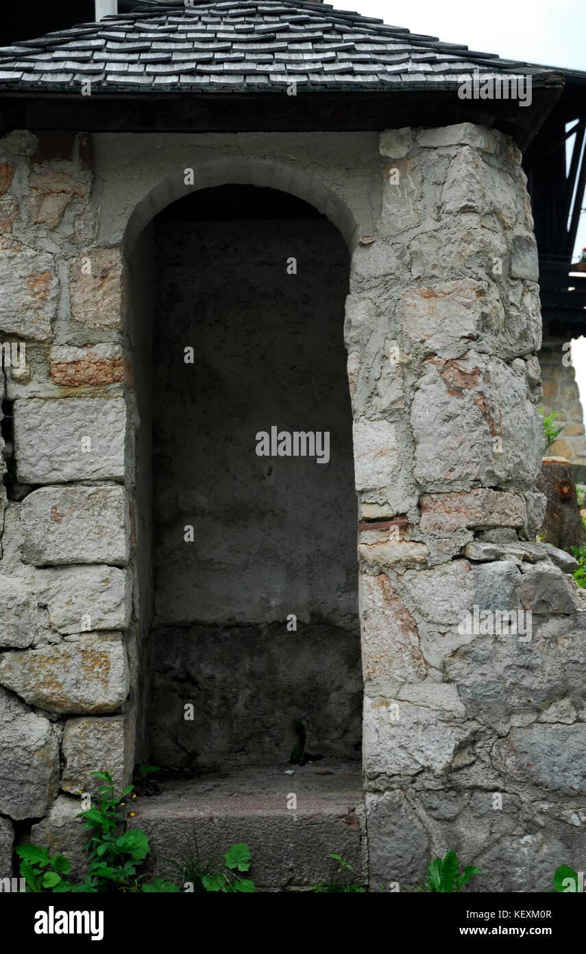 AJAXNETPHOTO. 25. Juni 2014. OBERSALZBURG, Deutschland. - Reste des ursprünglichen WACHEKASTEN AUSSERHALB HOTEL ZUM TURKEN. Foto: TONY HOLLAND/AJAX REF: DTH 142506 9890 Stockfoto