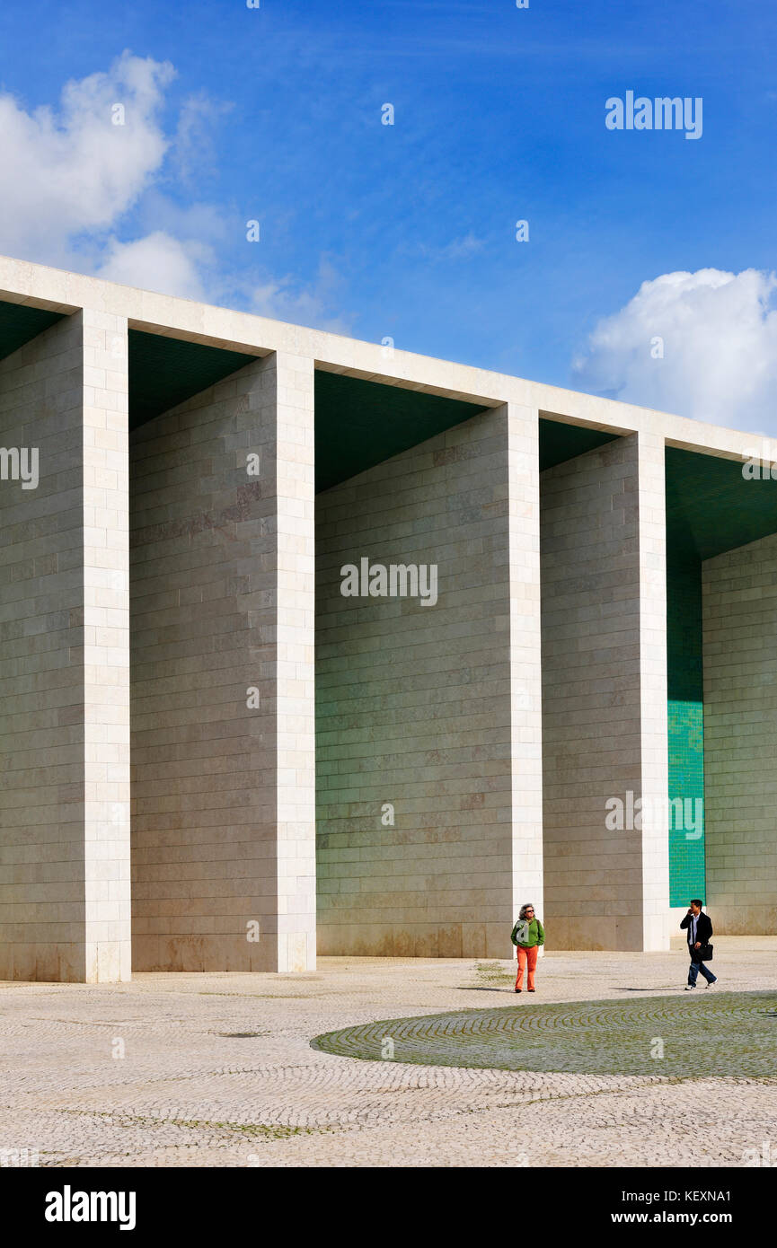 Pavilhão de Portugal von dem Architekten Álvaro Siza Vieira, Parque das Nações. Lissabon, Portugal Stockfoto