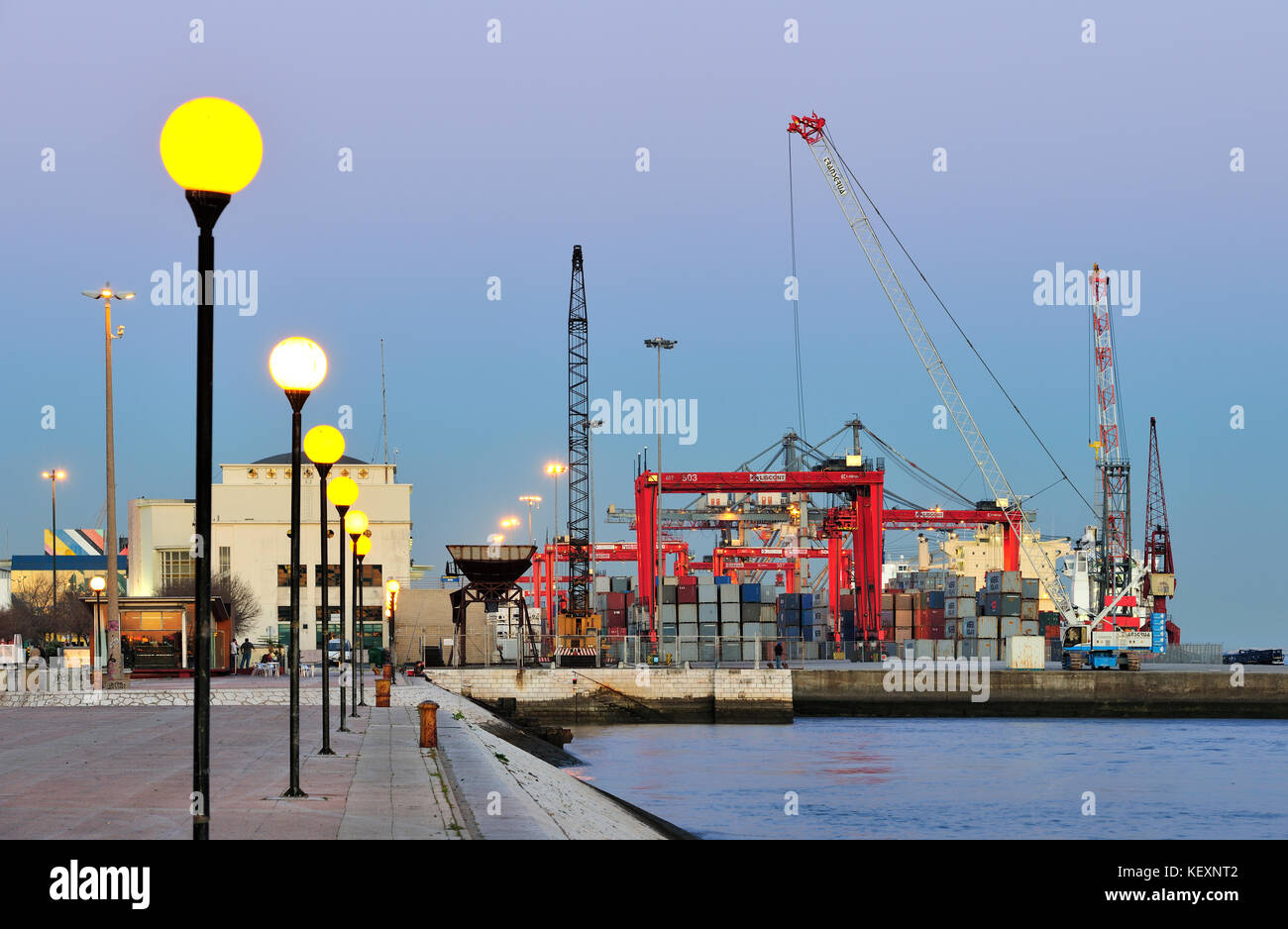 Hafen von Lissabon. Rocha do Conde de Óbidos, Portugal Stockfoto