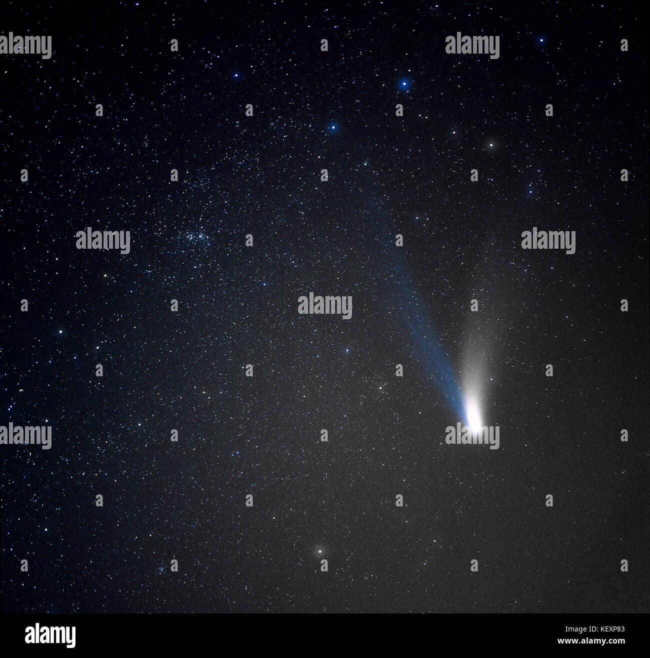 Raumfahrt und Astronomie. Komet Hale-Bopp. 1997. Stockfoto