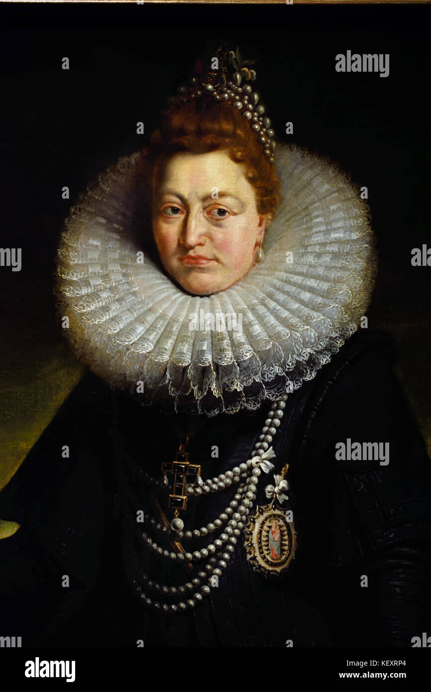 Isabella Clara Eugenia 1566 - 1633 Herrscher der spanischen Niederlande und dem Norden des modernen Frankreich, Ehemann Albert VII, Erzherzog von Österreich. (Clara Isabella Eugenia war eine Infantin von Spanien und Portugal) Peter Paul Rubens (1577-1640) Maler in der flämischen Barockmalerei Tradition. Antwerpen, Antwerpen, Belgien, Stockfoto