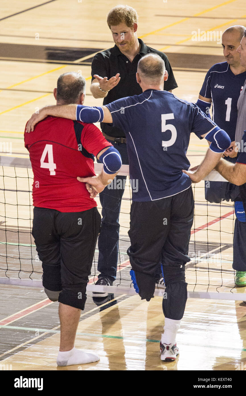 Prince Harry besucht Invictus Games Sports Training im Toronto Pan am Sports Centre in Toronto mit: Prince Harry Where: Toronto, Kanada Wann: 22 Sep 2017 Credit: Euan Cherry/WENN.com Stockfoto