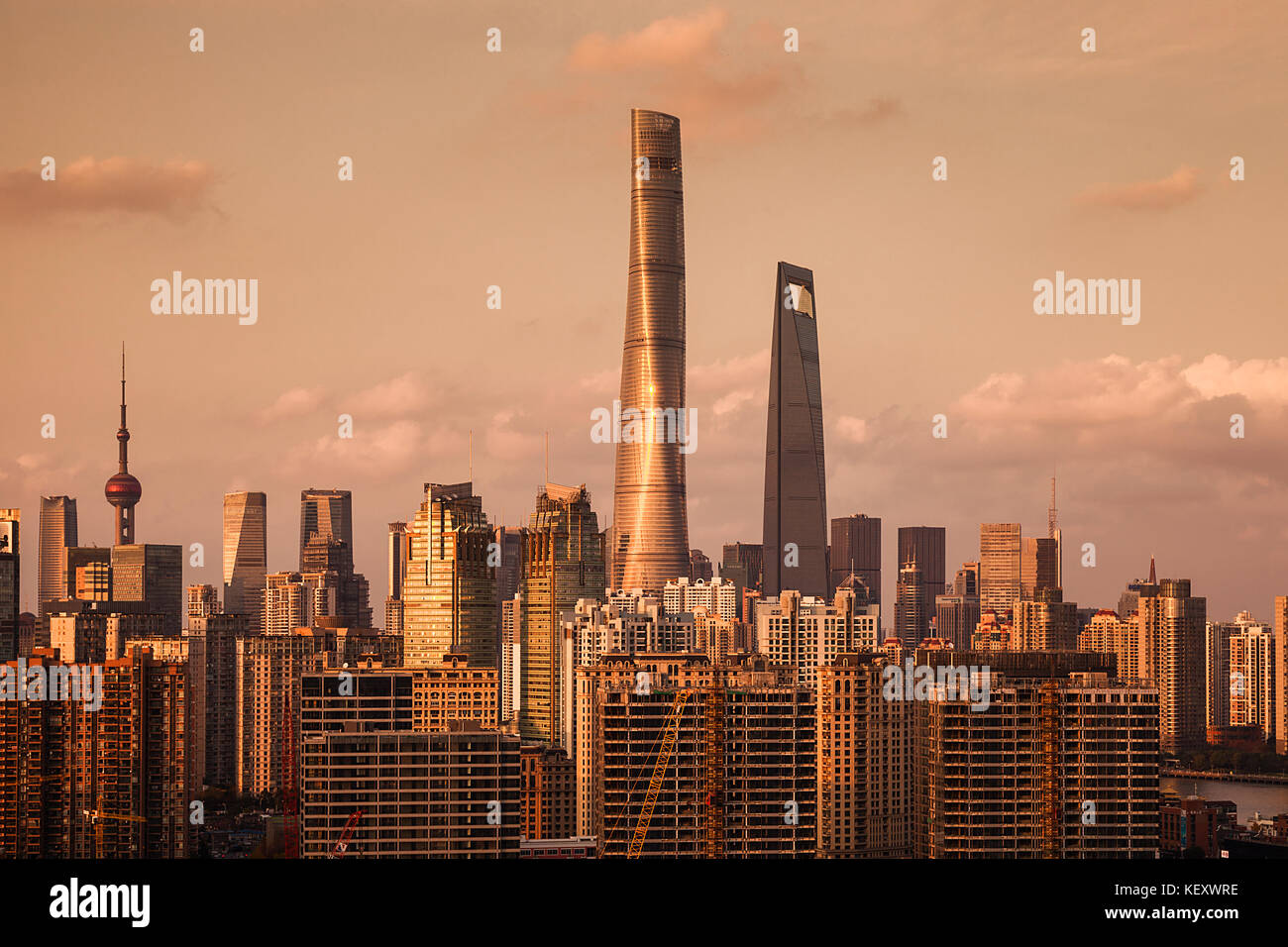 Stadt gebäude Landschaft von Shanghai Stockfoto