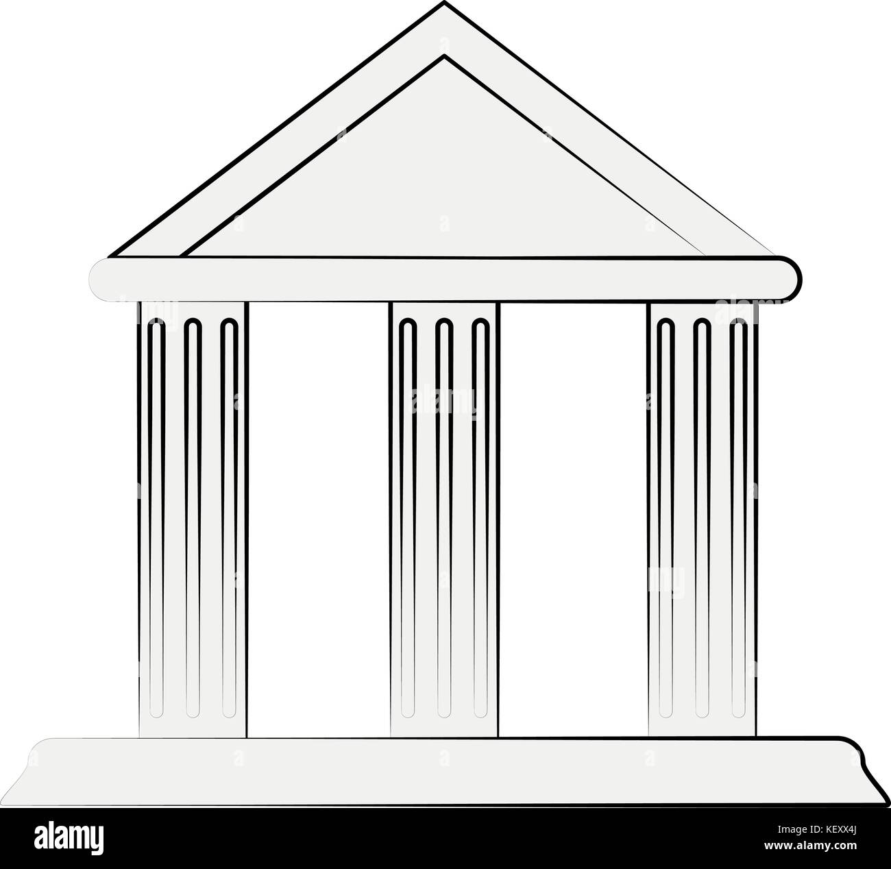 antiken griechischen Gebäude Symbolbild Stock Vektor