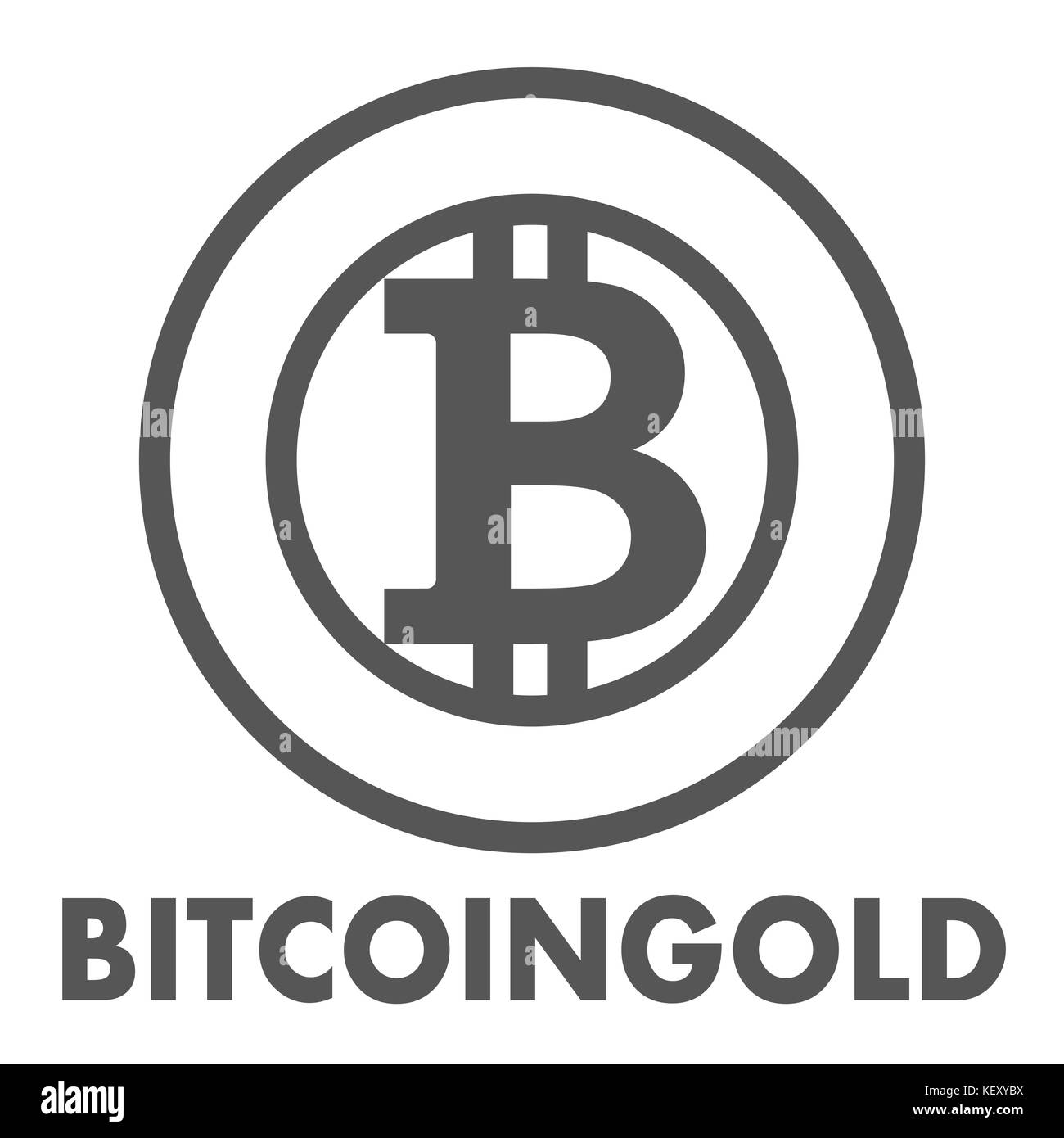 Bitcoin gold Zeichen Symbol für Internet Geld Stock Vektor