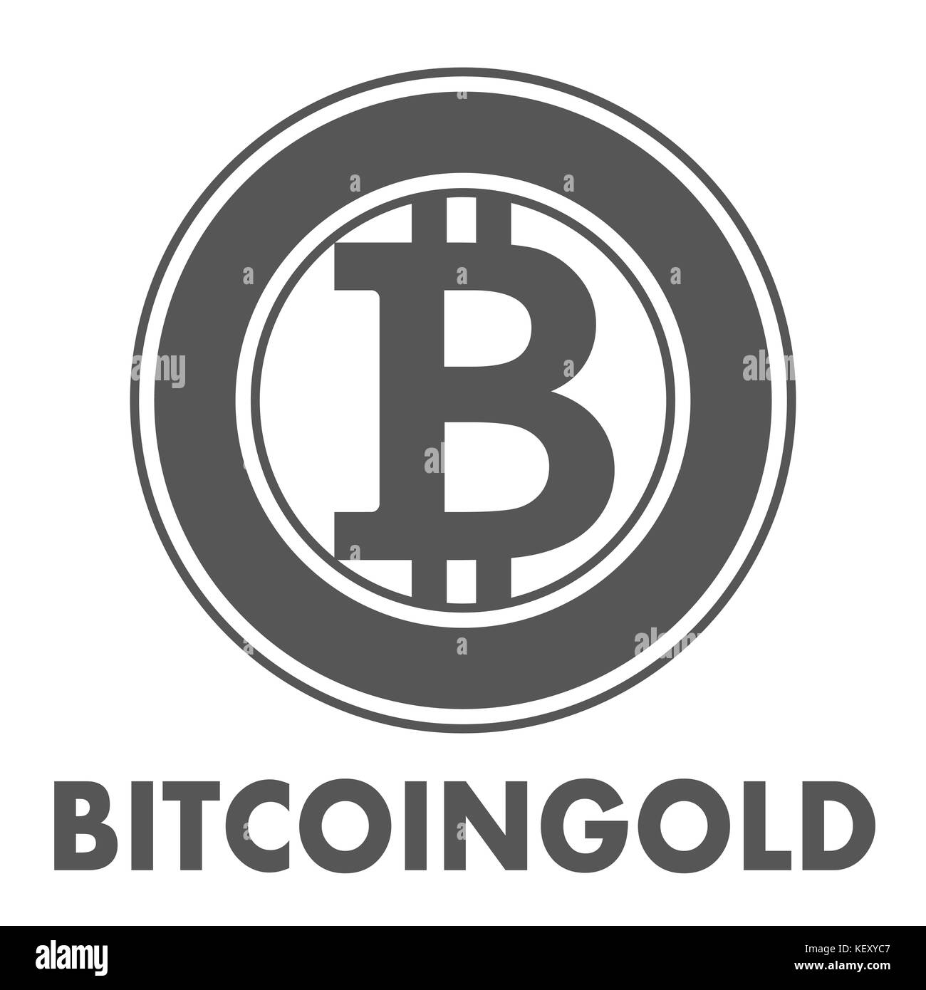 Bitcoin gold Zeichen Symbol für Internet Geld Stock Vektor