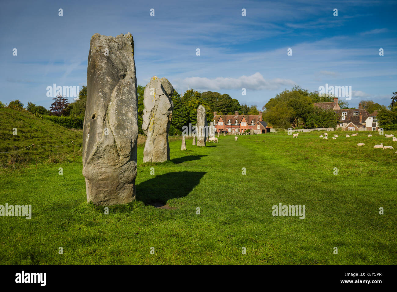 Avebury Stone Circle Weltkulturerbe, Wiltshire. Stockfoto