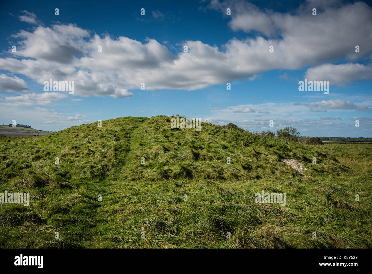 Windmill Hill, in der Nähe von Avebury, der alten Grabhügel. Stockfoto