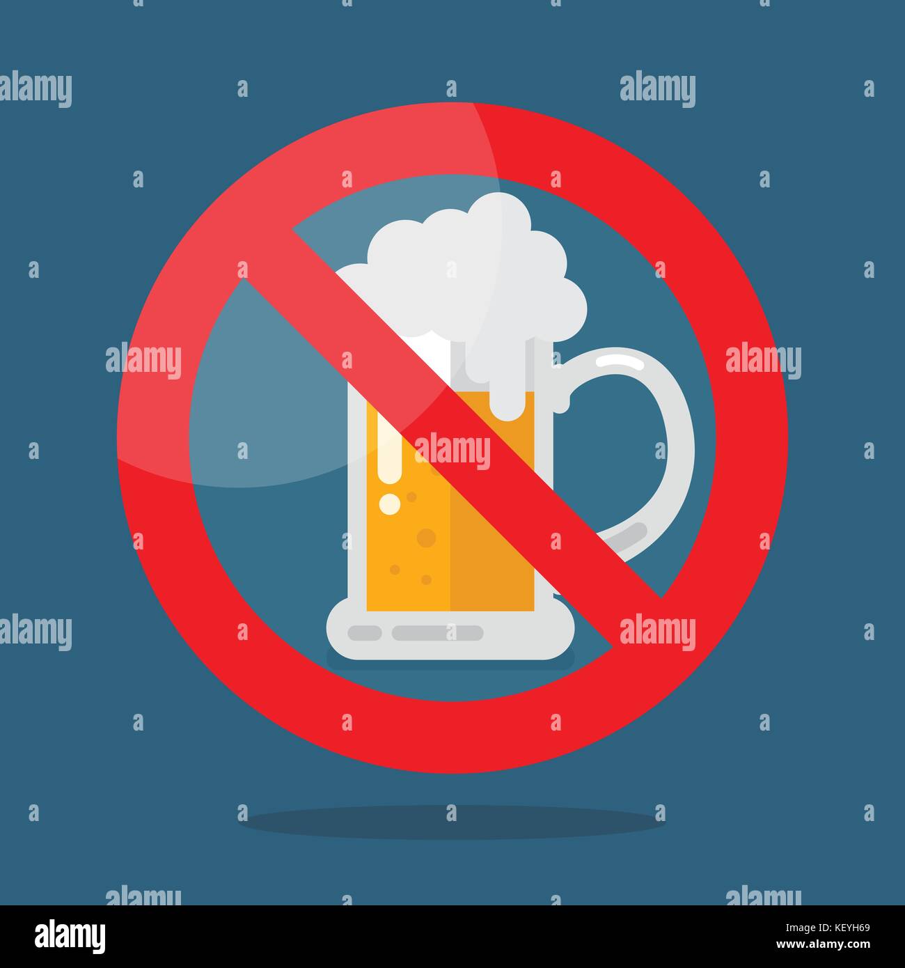 Kein Bier Symbol. Vector Illustration Stock Vektor