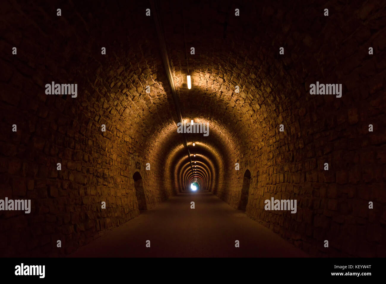 Licht am Ende des Tunnels Stockfoto