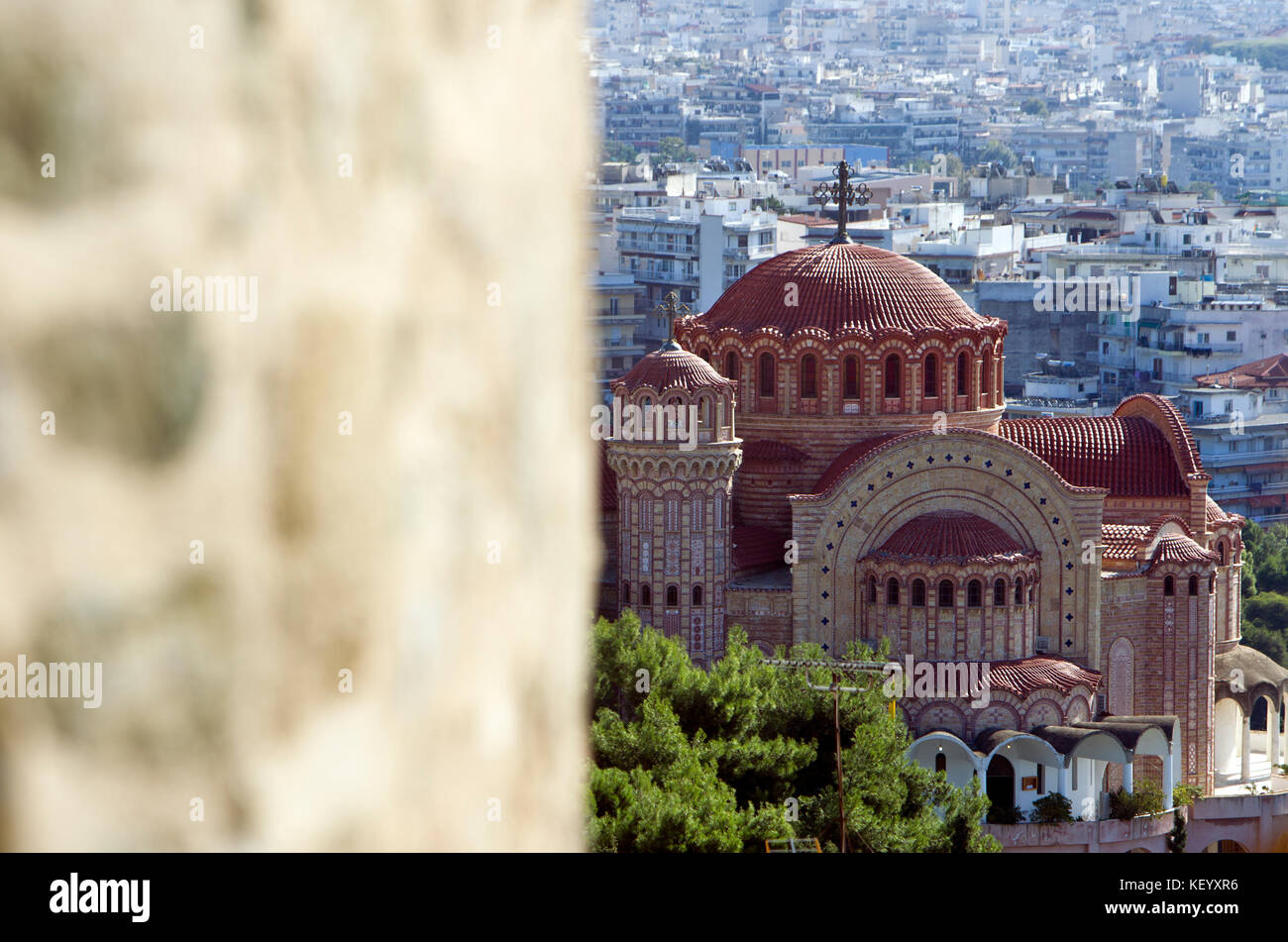 Orthodoxe Kirche von Saint pavlo an der Stadt Thessaloniki in Griechenland Stockfoto