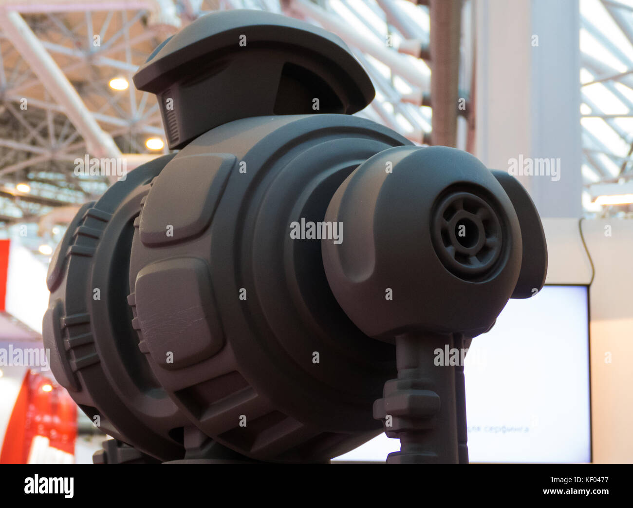 Roboter Metall, Kopf, Schultern und Händen Stockfoto