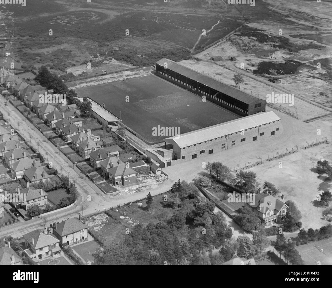 Boscombe Football Ground, oder Dean Court, Bournemouth. Home von Bournemouth und Boscombe Athletic Football Club, die seitdem AFC Bournemouth geworden. Stockfoto