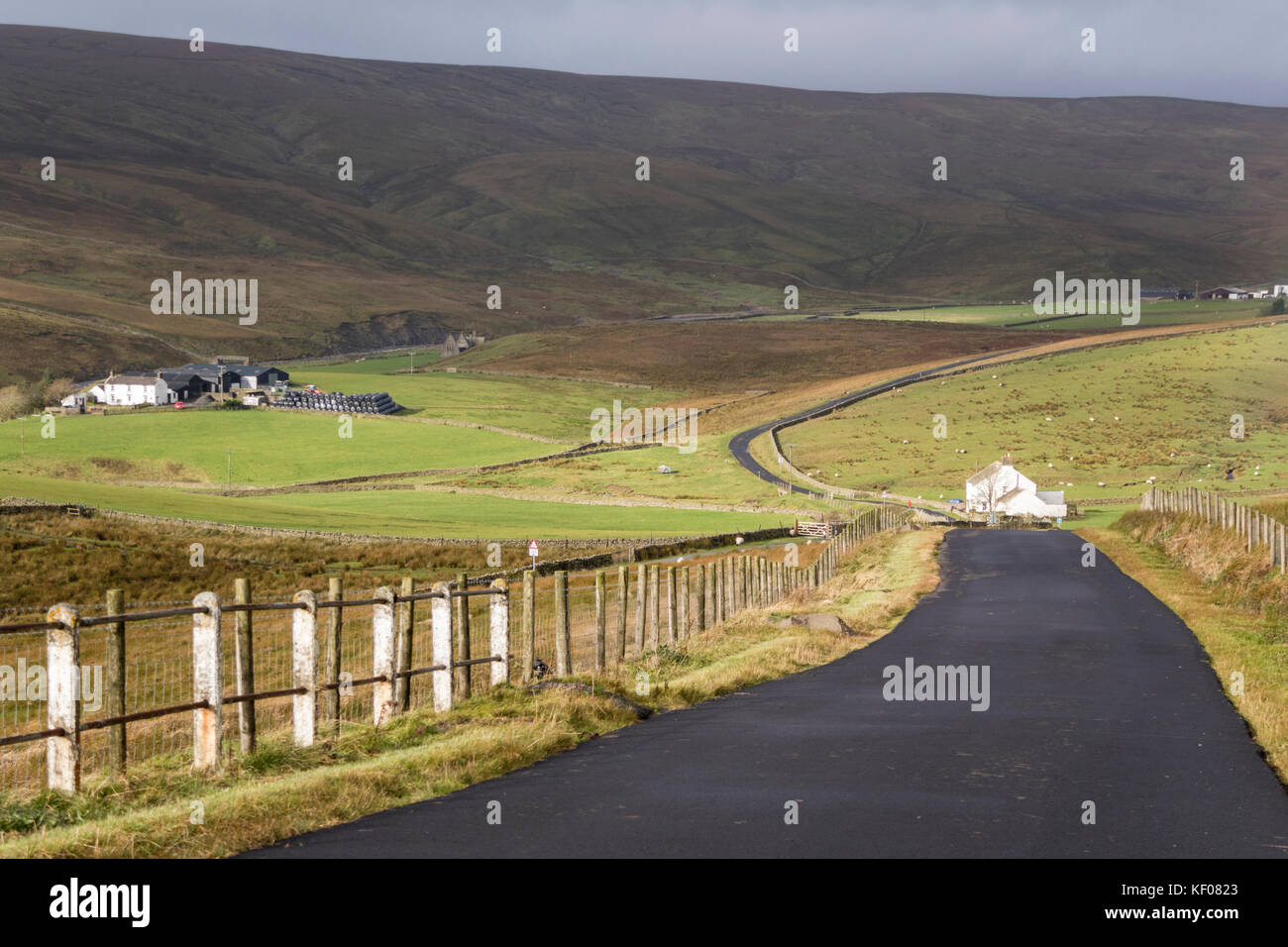 Remote Bauernverbände in oberen Teesdale, County Durham, England, Großbritannien Stockfoto